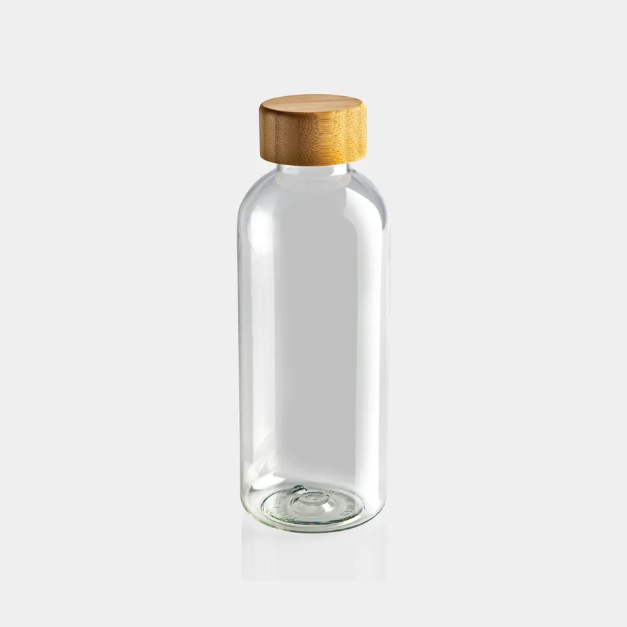Gourde 600 ml en rPET avec bouchon en bambou